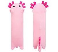 SNOWOLF Cojín Largo de Peluche de Axolotl de Peluche de Juguete Suave Kawaii de Peluche, Adorable Abrazo, cojín para niños (50 cm, Rosa)