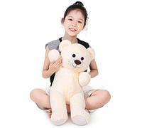 SNOWOLF Osito de Peluche Lindo Peluche Suave Lindo Regalo de Juguete Infantil muñeca Oso niño cumpleaños niña San Valentín navideño (60 cm, Crema)