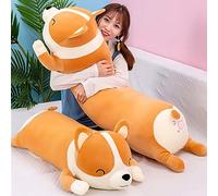 SNOWOLF Shiba Inu - Almohada de Peluche de Peluche para Perro, Lindo Corgi Akita, Juguete de Peluche Suave, cojín cómodo, Regalo para niñas y niños (100 cm/39.4 Pulgadas)