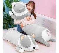 SNOWOLF Shiba Inu - Almohada de Peluche para Perro, Lindo Corgi Akita Suave de Peluche para niñas y niños (120 cm)