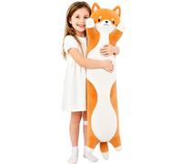 SNOWOLF Shibainu Oreiller Long en Peluche Mignonne en Peluche douce - Cadeau pour Enfants et famille (Shibainu, 110 cm)