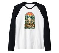 Snowshoe Trail Club Raquetas Senderismo Invernal Camiseta Manga Raglan