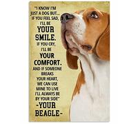 snowsun Letrero de metal con texto en inglés "Always Be By Your Side Beagle", vintage, divertido, retro, de aluminio, para el hogar, granja, jardín, bar, al aire libre, 8 x 12 pulgadas