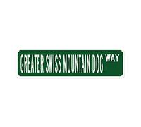 snowsun Letrero de metal con texto en inglés "Greater Swiss Mountain Dog WAY", estilo retro, letrero de aluminio para dormitorio, cocina, jardín, pared, no se decolora, decoración de pub y club, 4 x