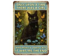 Snowsun Letrero de metal divertido con texto en inglés "A Girl Who Really Loved Cats It Was Me Rerto, letrero vintage de aluminio, regalo para el hogar, cocina, jardín, patio, pared, dormitorio, club