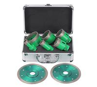 Snowtaros 6 PCS Broca de Diamante + 2 Disco de Corte, Conjunto de 20/35/40/45/50/68 mm Corona de Perforación de Diamante M14 para Amoladora Angular, para Porcelana, Azulejos, Granito, Gres, Mármol