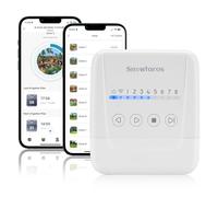 Snowtaros Programador de Riego 8 Zonas, Controlador de Riego WiFi con Control APP, Inteligencia Meteorológica Local, Retardo por Lluvia, Instalación DIY Fácil, Temporizador de Riego para Jardín