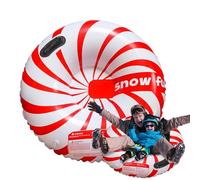 SnowTube - Trineo inflable de nieve para niños, juguete para actividades al aire libre con 2 asas deslizantes, trineo para parque y patio trasero