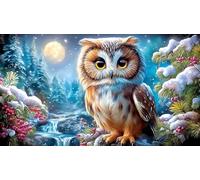 Snowy-búho Puzzle de 1000 Piezas para Adultos Juegos de Puzzles estimulantes Cartón 100% Reciclado 38x52cm/1000pcs