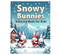 Snowy Bunnies Christmas Coloring Book for Kids, Cute & Adorable Bunnies, designed with clean, bold lines, Easy to Color: Christian Christmas Coloring ... Hollies, Decorations, Christmas Snowflakes