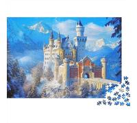 Snowy Castillo Montaña Puzzle 1000p Adultos Y Ni?os Muy Difícil Puzzle Muy Difícil Mejor Valorados Entrenamiento De Concentración Cartón Premium 70x50cm/1000pcs