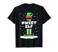 Snowy Christmas Sweet Elf Matching Family Cute Christmas Costume Camiseta