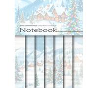 Snowy Christmas Village College Ruled Colored Paper Notebook: Seasonal Blank Lined Journal With Colorful Pages For Journaling, Scrapbooking, Creative Writing, Paper Crafts