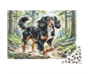 Snowy Mountain Dog Walk Rompecabezas Imposible,desafío para Adultos Entretenimiento Creativo 1000 Piezas Obra De Arte De Juego De para Adultos Y Niños A Partir De 12 Años 38x26cm/1000pcs