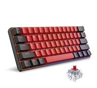 Snpurdiri Teclado mecánico 60% con Cable, Mini Teclado para Juegos con 61 Teclas Rojas de Interruptor, para PC, Windows XP, Win 7, Win 10 (interruptores Negros-Rojos, Rojos)