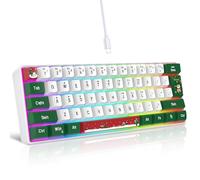 Snpurdiri Teclado para juegos con cable al 60 %, mini teclado retroiluminado RGB, teclado pequeño ultra compacto de 61 teclas para PC/Mac, mecanógrafo, viajes, fácil de llevar en viajes de negocios