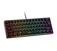 Snpurdiri Teclado para Juegos con Cable al 60%, retroiluminado RGB, Mini Teclado Ultra Compacto, Impermeable, pequeño y Compacto de 61 Teclas para PC/Mac, mecanógrafo, Viajes, fácil de Llevar en