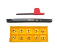 SNR0010K11 - Soporte para herramientas de roscado y taladrado de torno CNC con inserciones de carburo 11IR A60, construcción de acero aleado, mano derecha 125 mm de longitud