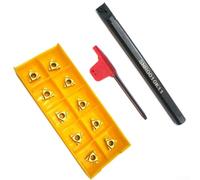 SNR0010K11 - Soporte para herramientas de roscado y taladrado de torno CNC con inserciones de carburo 11IR A60, aleación de acero, mano derecha, longitud total de 125 mm, para