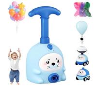Snrtevu Animal Air Powered Balloon Car Toy, Animal Balloon Car Toy, Air Powered Balloons Cars Launcher Set,Easy Manual BalloonPump,DIY Physics Learning for Party Fun (B,2cars)