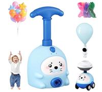 Snrtevu Animal Air Powered Balloon Car Toy, Animal Balloon Car Toy, Air Powered Balloons Cars Launcher Set,Easy Manual BalloonPump,DIY Physics Learning for Party Fun (B,1car)