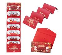 Snrtevu Christmas Cash Gift Envelope, 2026 New Foldable 6 EnvelopeSlot Christmas Red Envelope, Various Styles Xmas Money Wallets with Envelopes for Parents, Teens, Women, Men, Grandparents (A)