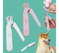 Snrtevu Cortaúñas 2 en 1 de diseño de precisión y molienda, cortaúñas para gatos con protección de seguridad y luces LED, para perros pequeños, medianos y grandes (AC)