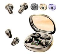 Snrtevu Dual-Pair Wireless Bluetooth Headset with LED Charging Case, Innovative Four-Earbud Design, Noise Cancelling Wireless Earbud, Extended Playtime & Digital Display, Comfort Fit (Black)