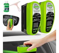 Snrtevu Oil Film Cleaning Brush, New 2.0 Green Oil Film Wipe, Oil Film Remover Brush For Car 2.0, Car Oil Film Cleaning Brush, Glass Oil Film Remover, Improves Clarity (2PCS)