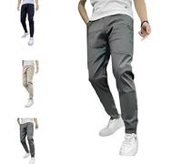 Snrtevu Vogany Cargo Pants, Comfortable Cargo Pants with Great Storage Capacity, Vogany Men's High-Stretch Overalls For Work & Outdoor, Loose & Casual, Exceptional Comfort (Gray,31)