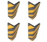 SNS SAFETY LTD Protector de Esquina Adhesivo, en Espuma Goma, para la Protección de Las Columnas de Garaje y Aparcamientos, 44x25x2 cm, Negro Amarillo (4 Piezas)