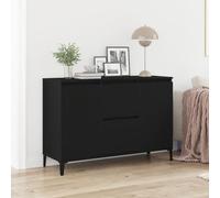 Snsowed Aparador Negro de Roble 104x35x70 cm de Madera Ingenierizada de vidaXL, Mueble Salon, Aparadores para Salon, Mueble Comedor, Mueble Auxiliar Salón, Armario Salon, Mueble Aparador - 862597