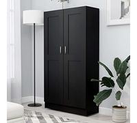 Snsowed Armario de Libros Madera contrachapada Negro 82,5x30,5x150 cm, Armarios De Oficina, Armario Archivador, Mueble Archivador, Mueble Escobero Interior