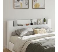 Snsowed Cabecero de Cama con LED Blanco 200x16,5x103,5 cm, Cabeceros Cama, Cabeceros Moderno, Cabezales Cama, Muebles Habitacion, Cama Cabeza, Mueble Cabecero - 839266