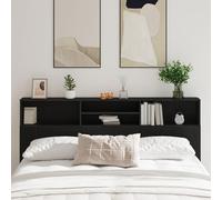 Snsowed Cabecero de Roble Negro vidaXL, 200x19x103.5 cm, Madera elaborada, Cabeceros Cama, Cabeceros Moderno, Cabezales Cama, Muebles Habitacion, Cama Cabeza, Mueble Cabecero - 862755