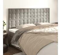 Snsowed Cabeceros 4 Unidades de Terciopelo Gris Claro 80x5x78/88 cm, Cabeceros Cama, Cabeceros Moderno, Cabezales Cama, Muebles Habitacion, Cama Cabeza, Mueble Cabecero - 3116820