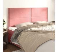 Snsowed Cabeceros 4 Unidades de Terciopelo Rosa 90x5x78/88 cm, Cabeceros Cama, Cabeceros Moderno, Cabezales Cama, Muebles Habitacion, Cama Cabeza, Mueble Cabecero - 3116257