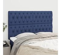 Snsowed Cabeceros 4 Unidades Tela Azul 72x7x78/88 cm, Cabeceros Cama, Cabeceros Moderno, Cabezales Cama, Muebles Habitacion, Cama Cabeza, Mueble Cabecero - 3116672