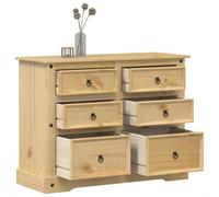 Snsowed Cómoda cajonera Corona Madera Maciza de Pino 120x48x91 cm, Comoda Dormitorio, Muebles Dormitorio, Cajonera para Armario, Gavetero Dormitorio, Cómodas Y Cajoneras - 4005677
