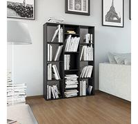 Snsowed Divisor de Espacios/estantería, Libreria Estanteria, Estanteria Libros, Estanteria Alta, Estanteria Escalera, Estanterias Habitacion, aglomerado Negro 100x24x140 cm