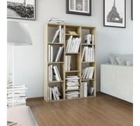 Snsowed Divisor Espacio/estantería, Libreria Estanteria, Estanteria Libros, Estanteria Alta, Estanteria Escalera, Estanterias Habitacion, aglomerado Roble Sonoma 100x24x140cm