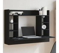 Snsowed Escritorio de Pared Madera de ingeniería Negro 105x48x75 cm, Mesa Escritorio, Escritorio Orden, Escritorio Gaming, Office Desk, Mesa Escritorio Ordenador - 847969