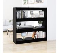 Snsowed Estantería de Libros/Divisor de Espacios Negro 100x30x103 cm, Libreria Estanteria, Muebles Auxiliares, Estanterias Almacenaje, Mueble Almacenaje, Mueble Organizador - 811746