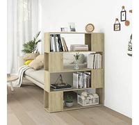 Snsowed Estantería Divisor de Espacios aglomerado Sonoma 100x24x124 cm, Libreria Estanteria, Muebles Auxiliares, Estanterias Almacenaje, Mueble Almacenaje, Mueble Organizador - 809191
