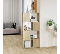 Snsowed Estantería Divisor de Espacios, Libreria Estanteria, Estanteria Libros, Estanteria Alta, Estanteria Escalera, Estanterias Habitacion, aglomerado Sonoma 60x24x124,5 cm