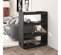 Snsowed Estantería/Divisor de Espacios Madera de Pino Gris 80x35x103 cm, Libreria Estanteria, Muebles Auxiliares, Estanterias Almacenaje, Mueble Almacenaje, Mueble Organizador - 810886
