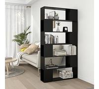 Snsowed Estantería Divisor de Espacios Negro 100x24x188 cm, Libreria Estanteria, Muebles Auxiliares, Estanterias Almacenaje, Mueble Almacenaje, Mueble Organizador, Estanteria Oficina - 3082072