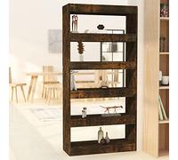 Snsowed Estantería/Divisor Espacio aglomerado Roble Ahumado 80x30x166cm, Libreria Estanteria, Muebles Auxiliares, Estanterias Almacenaje, Mueble Almacenaje, Mueble Organizador - 813623