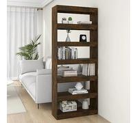 Snsowed Estantería/Divisor Espacio aglomerado Roble Ahumado 80x30x198cm, Libreria Estanteria, Muebles Auxiliares, Estanterias Almacenaje, Mueble Almacenaje, Mueble Organizador - 813626