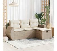 Snsowed Juego de sofás jardín con Cojines 4 pzas ratán sintético Beige, Set De Jardin Exterior, Muebles De Jardin, Muebles Jardin Exterior, Conjunto Mueble Jardin - 3325554